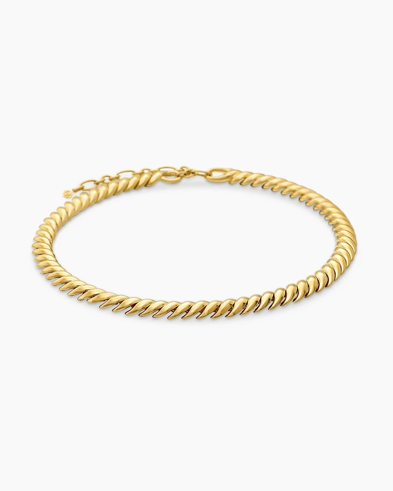 Sculpted Cable Necklace in 18K Yellow Gold