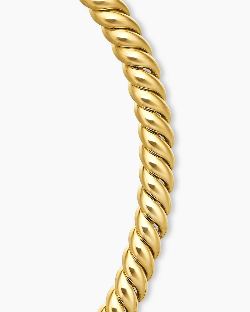 Sculpted Cable Necklace in 18K Yellow Gold