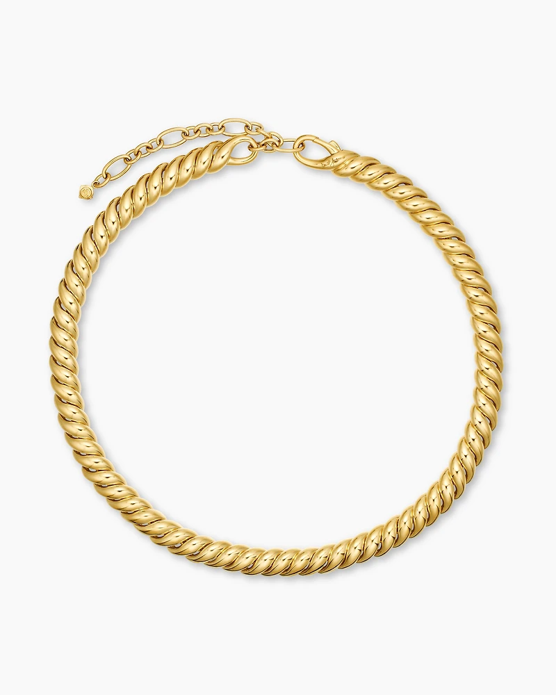 Sculpted Cable Necklace in 18K Yellow Gold