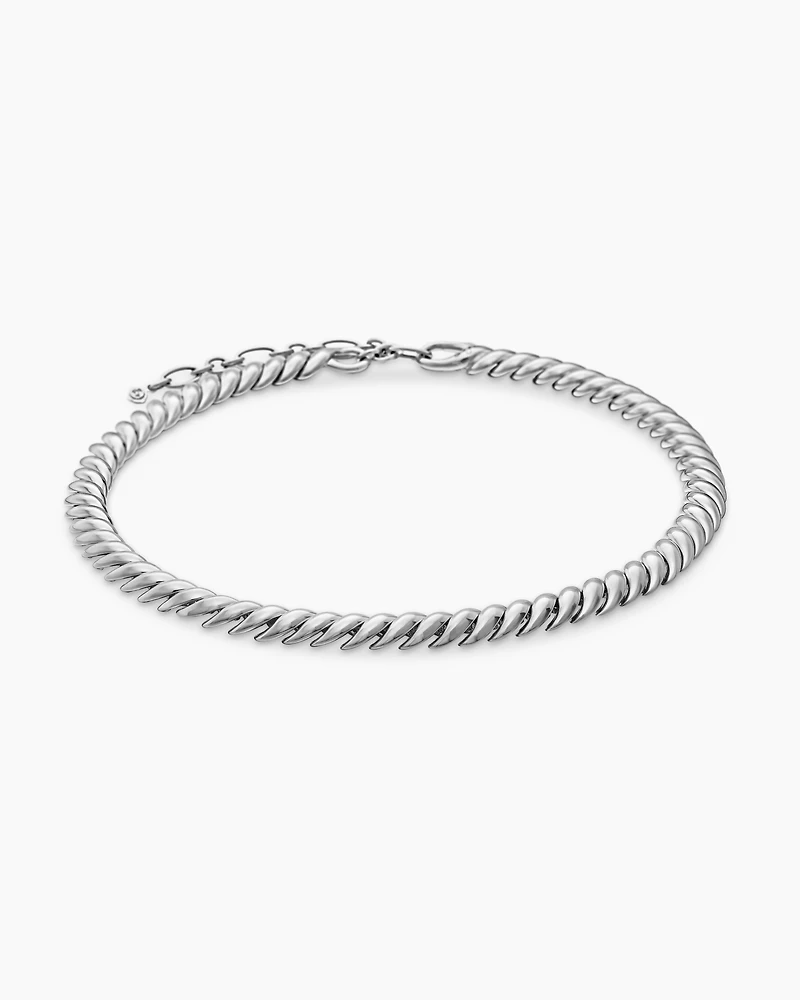 Sculpted Cable Necklace Sterling Silver