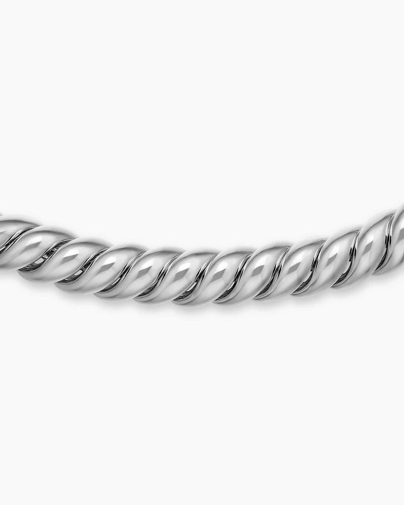Sculpted Cable Necklace Sterling Silver