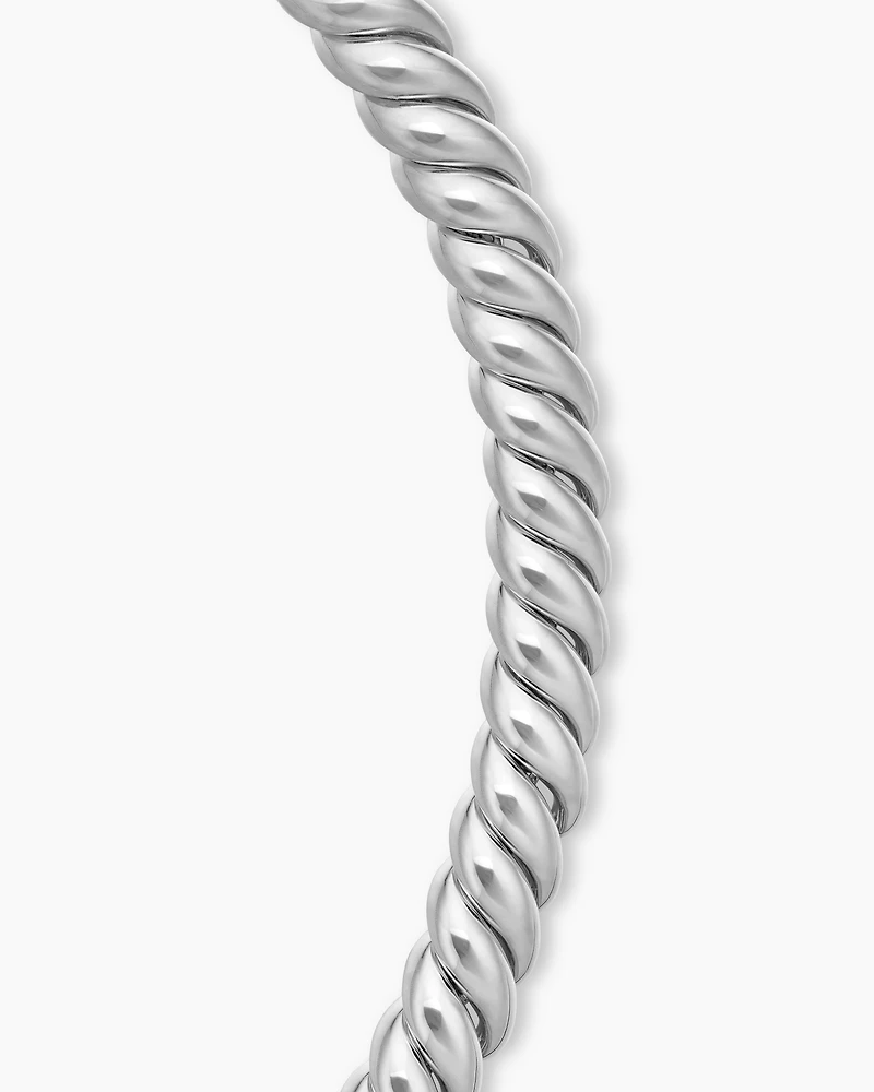 Sculpted Cable Necklace Sterling Silver