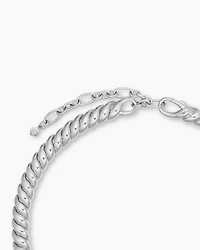 Sculpted Cable Necklace Sterling Silver