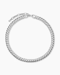 Sculpted Cable Necklace Sterling Silver