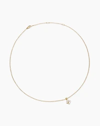 Petite Modern Renaissance® Pearl Pendant Necklace in 18K Yellow Gold with Diamond, 7.3mm