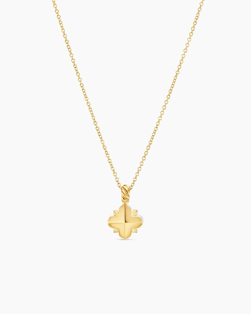 Petite Modern Renaissance® Pearl Pendant Necklace in 18K Yellow Gold with Diamond, 7.3mm