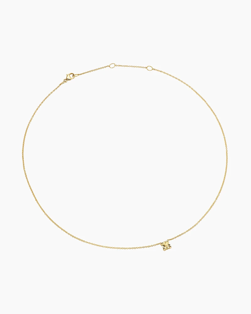 Micro Chatelaine® Pendant Necklace in 18K Yellow Gold with Champagne Citrine, 5mm