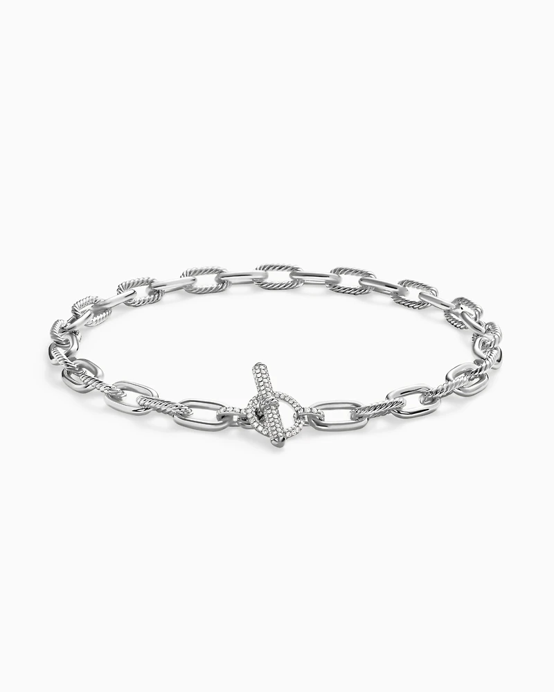 DY Madison® Toggle Chain Necklace in Sterling Silver with Diamonds 11mm