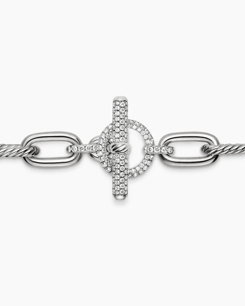 DY Madison® Toggle Chain Necklace in Sterling Silver with Diamonds 11mm