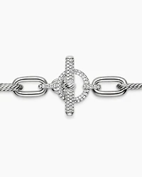 DY Madison® Toggle Chain Necklace in Sterling Silver with Diamonds 11mm