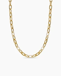 DY Madison® Chain Necklace in 18K Yellow Gold with Diamonds, 8.5mm