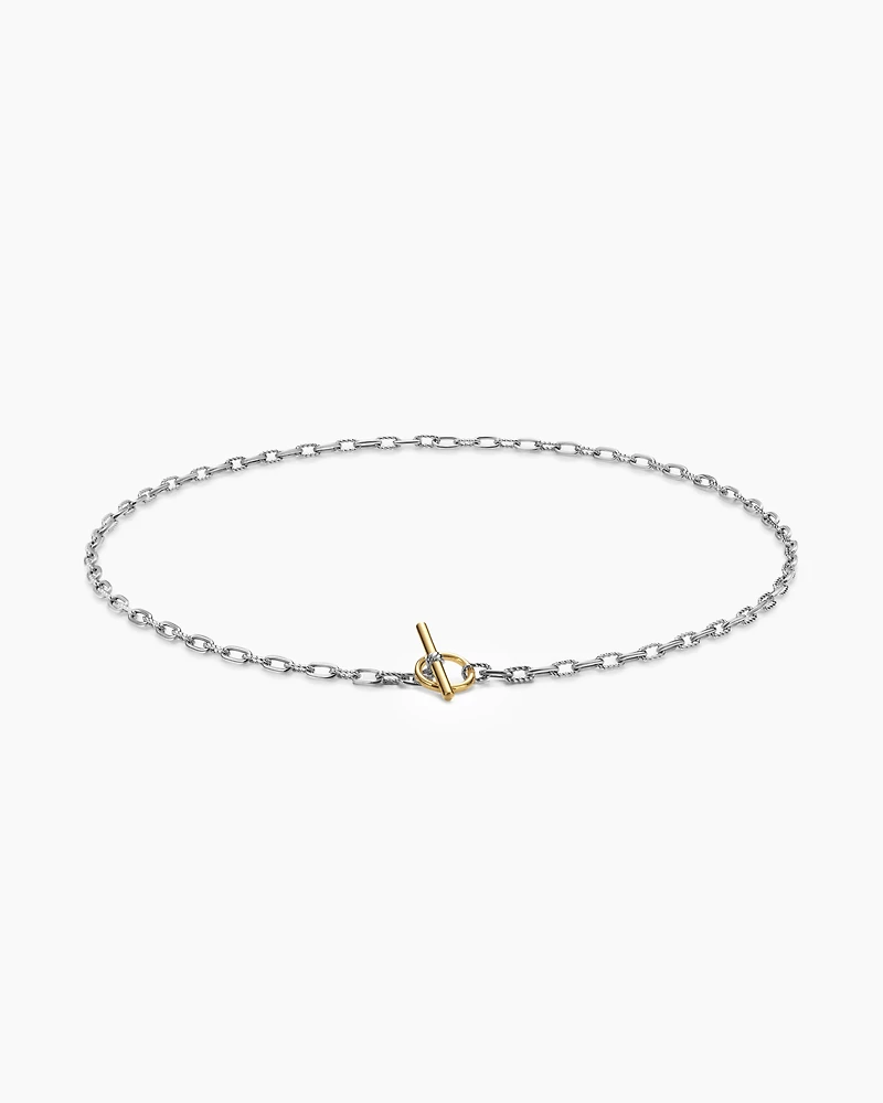 DY Madison® Toggle Chain Necklace Sterling Silver 18K Yellow Gold