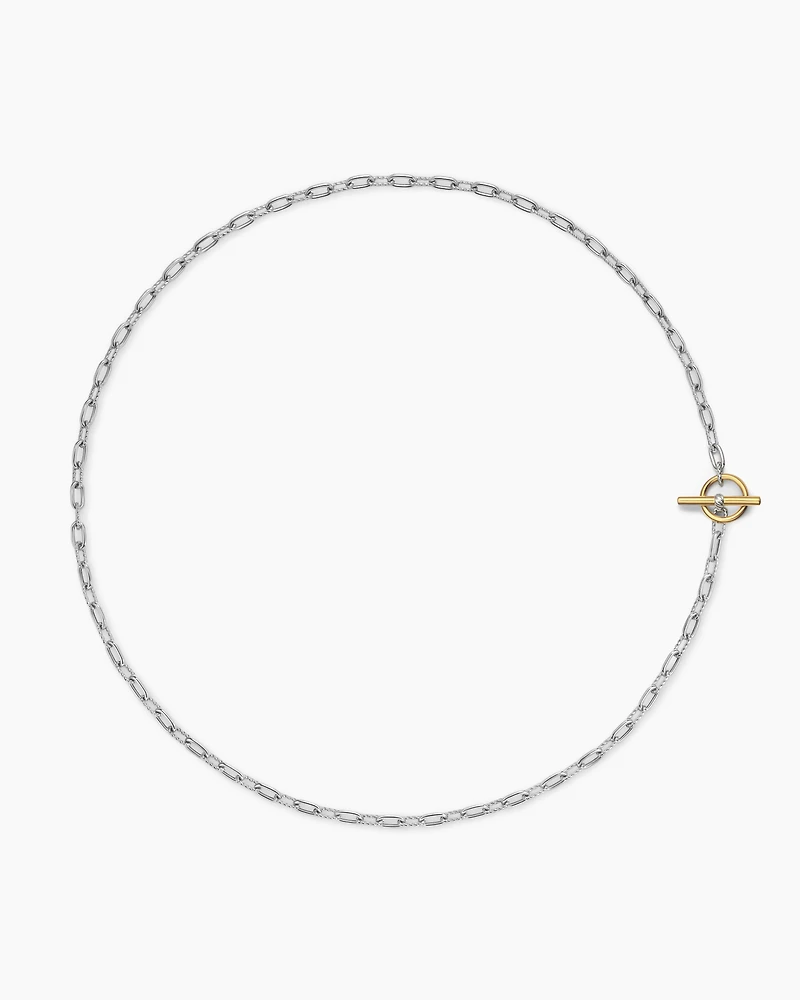 DY Madison® Toggle Chain Necklace Sterling Silver 18K Yellow Gold