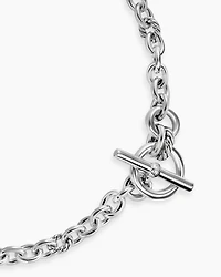 DY Mercer® Toggle Chain Necklace in Sterling Silver with Diamonds, 8mm