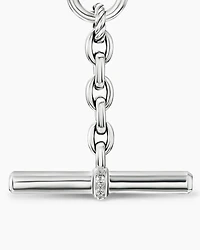 DY Mercer® Petite Toggle Chain Necklace Sterling Silver with Diamonds, 4.5mm