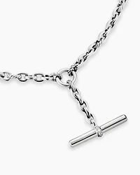 DY Mercer® Petite Toggle Chain Necklace Sterling Silver with Diamonds, 4.5mm