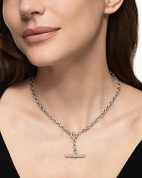 DY Mercer® Petite Toggle Chain Necklace Sterling Silver with Diamonds, 4.5mm