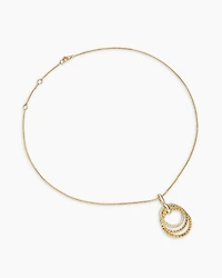 Crossover Trio Pendant Necklace in 18K Yellow Gold with Diamonds