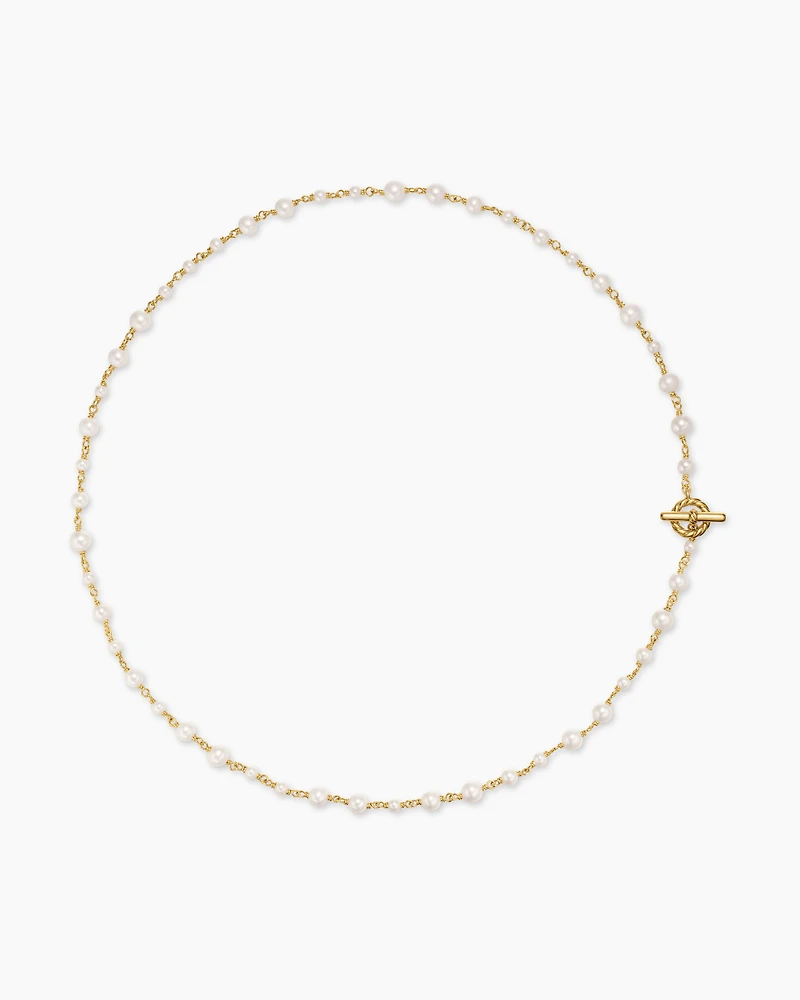 Pearl Classics Toggle Chain Necklace 18K Yellow Gold, 4.5mm