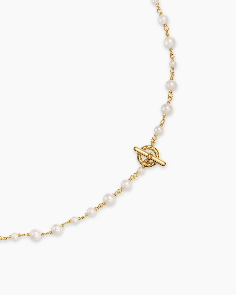 Pearl Classics Toggle Chain Necklace 18K Yellow Gold, 4.5mm