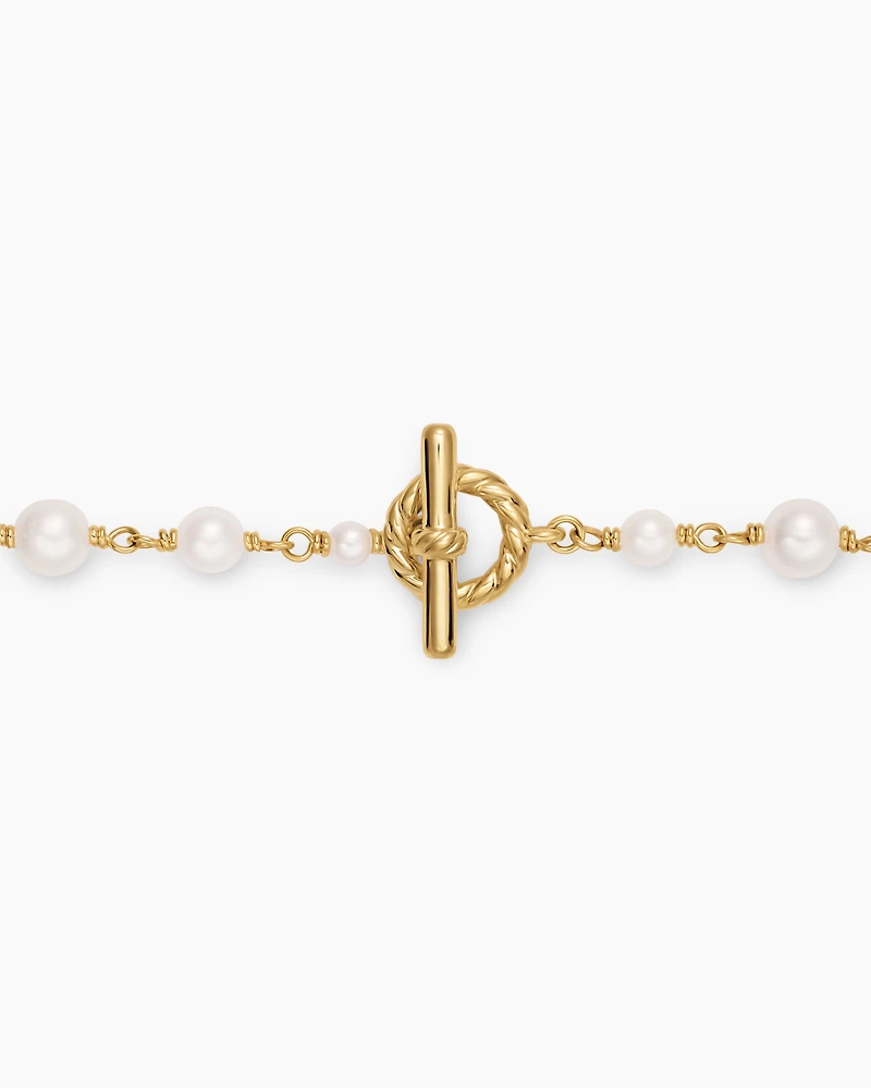 Pearl Classics Toggle Chain Necklace 18K Yellow Gold, 4.5mm