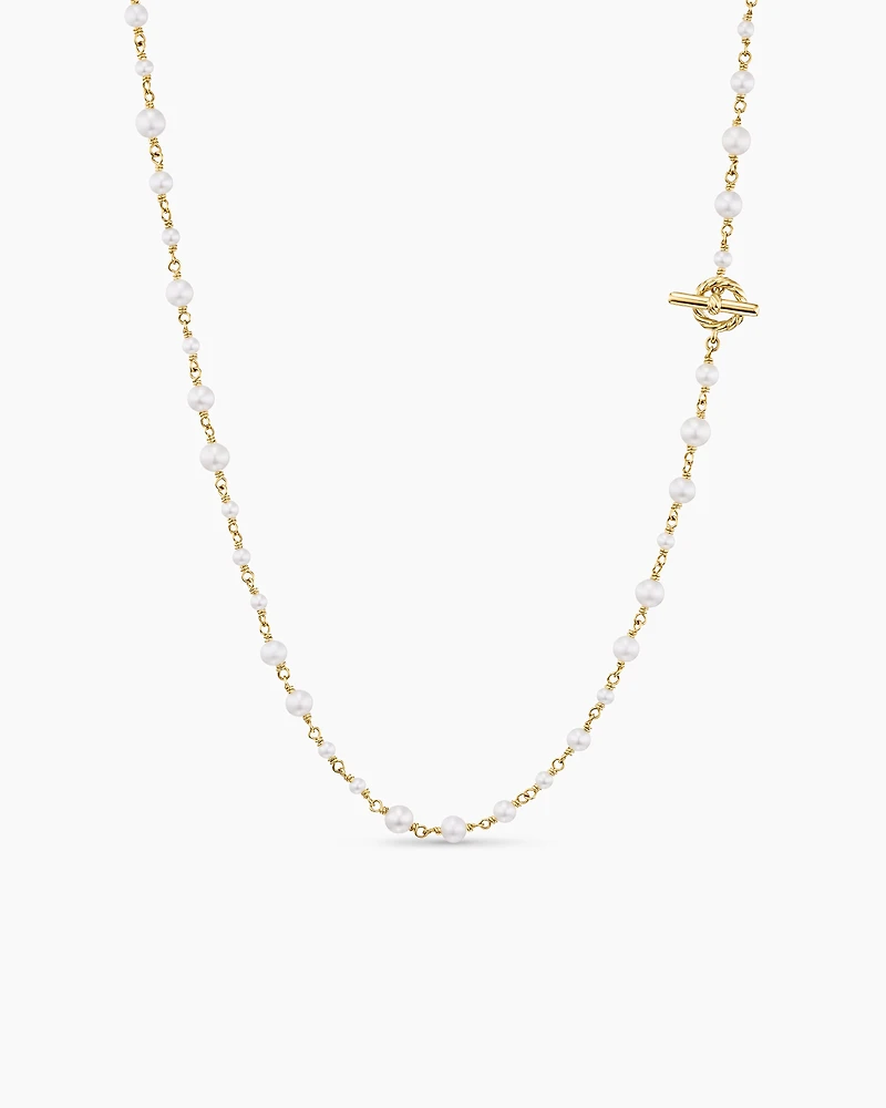 Pearl Classics Toggle Chain Necklace 18K Yellow Gold, 4.5mm