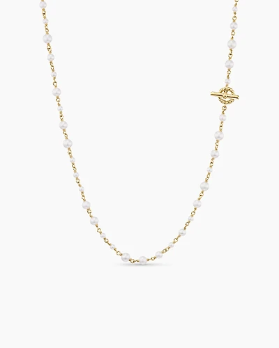 Pearl Classics Toggle Chain Necklace 18K Yellow Gold, 4.5mm