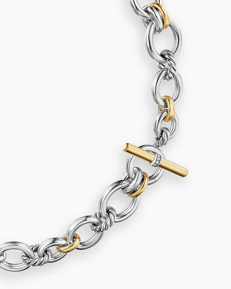 DY Mercer® Chain Necklace Sterling Silver with 18K Yellow Gold and Diamonds