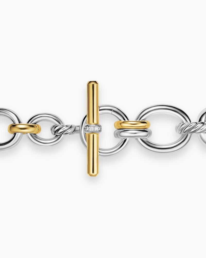 DY Mercer® Chain Necklace Sterling Silver with 18K Yellow Gold and Diamonds