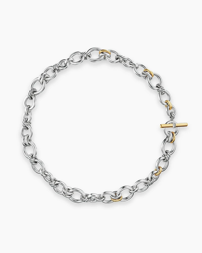 DY Mercer® Chain Necklace Sterling Silver with 18K Yellow Gold and Diamonds