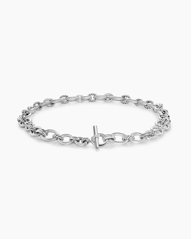 DY Mercer® Chain Necklace Sterling Silver with Diamonds, 8mm