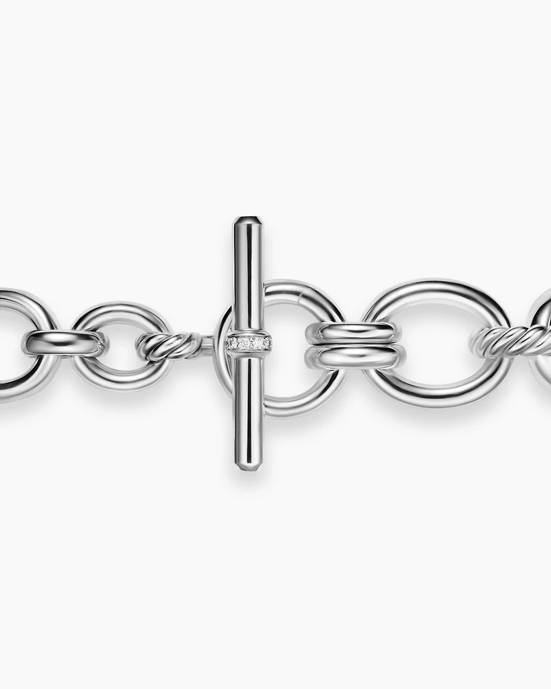 DY Mercer® Chain Necklace Sterling Silver with Diamonds, 8mm