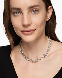 DY Mercer® Chain Necklace Sterling Silver with Diamonds, 8mm