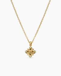 Petite Modern Renaissance® Pendant Necklace in 18K Yellow Gold with Emeralds and Diamond, 9.2mm