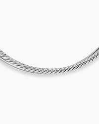 Bold Crossover Collar Necklace in Sterling Silver, 10mm