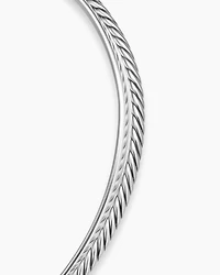 Bold Crossover Collar Necklace in Sterling Silver, 10mm