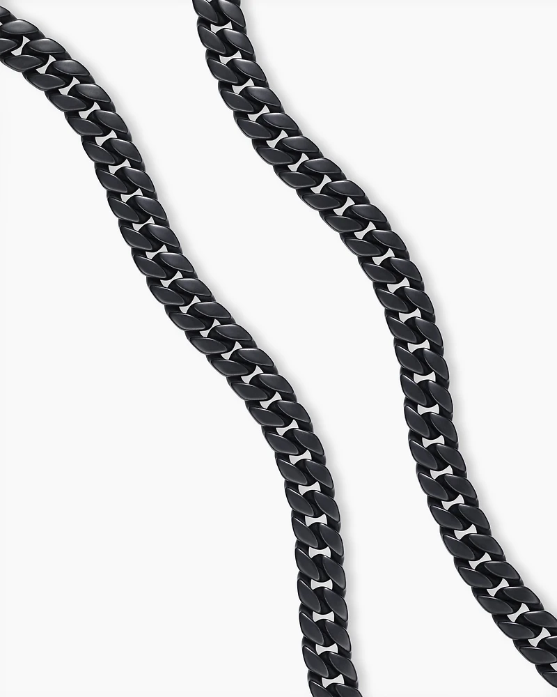 Curb Chain Necklace Black Titanium