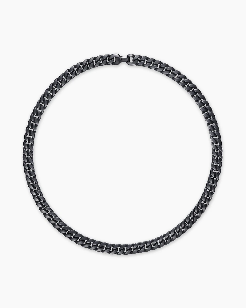 Curb Chain Necklace Black Titanium
