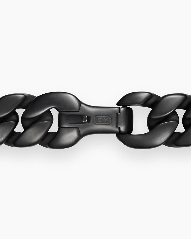 Curb Chain Necklace Black Titanium
