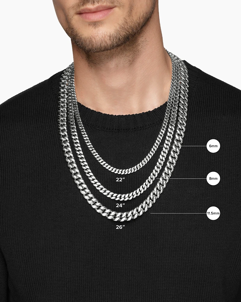 Curb Chain Necklace Black Titanium