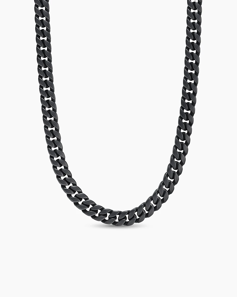 Curb Chain Necklace Black Titanium