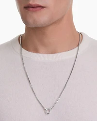 Smooth Amulet Box Chain Necklace Sterling Silver, 2.7mm