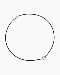 Smooth Amulet Box Chain Necklace Darkened Stainless Steel, 2.7mm