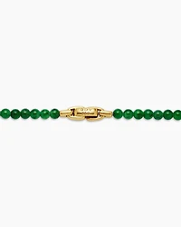 Spiritual Beads Necklace with Nephrite Jade and 18K Yellow Gold, 4mm