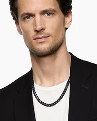 Curb Chain Angular Link Necklace in Titanium