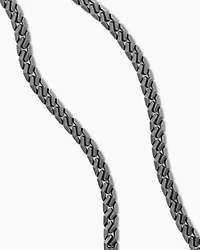 Curb Chain Angular Link Necklace in Titanium