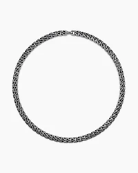 Curb Chain Angular Link Necklace in Titanium