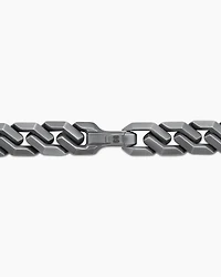 Curb Chain Angular Link Necklace in Titanium