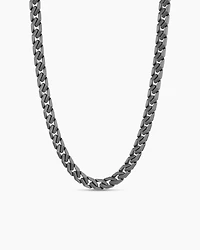 Curb Chain Angular Link Necklace in Titanium