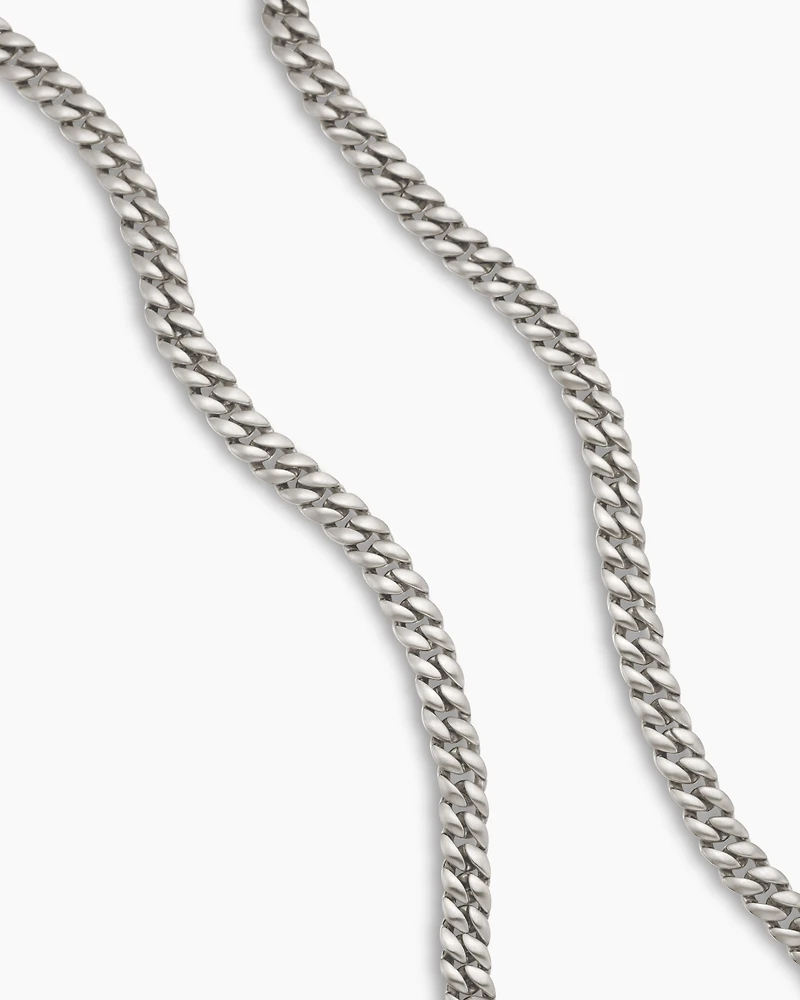Curb Chain Necklace Sterling Silver, 6mm